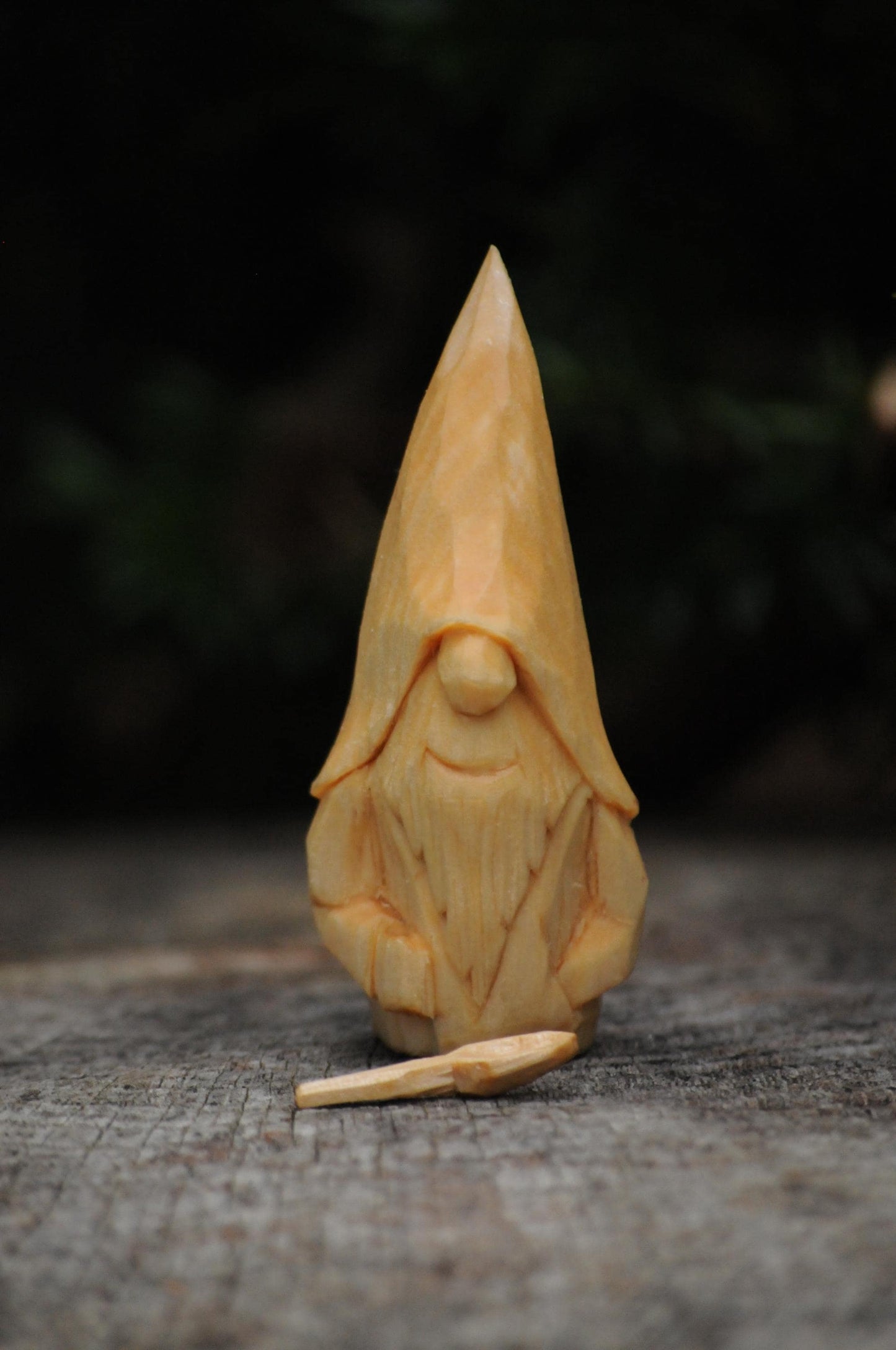 Hand-Carved Swedish Nisse with Spoon – Numbered & Certified Folk Art Gnome