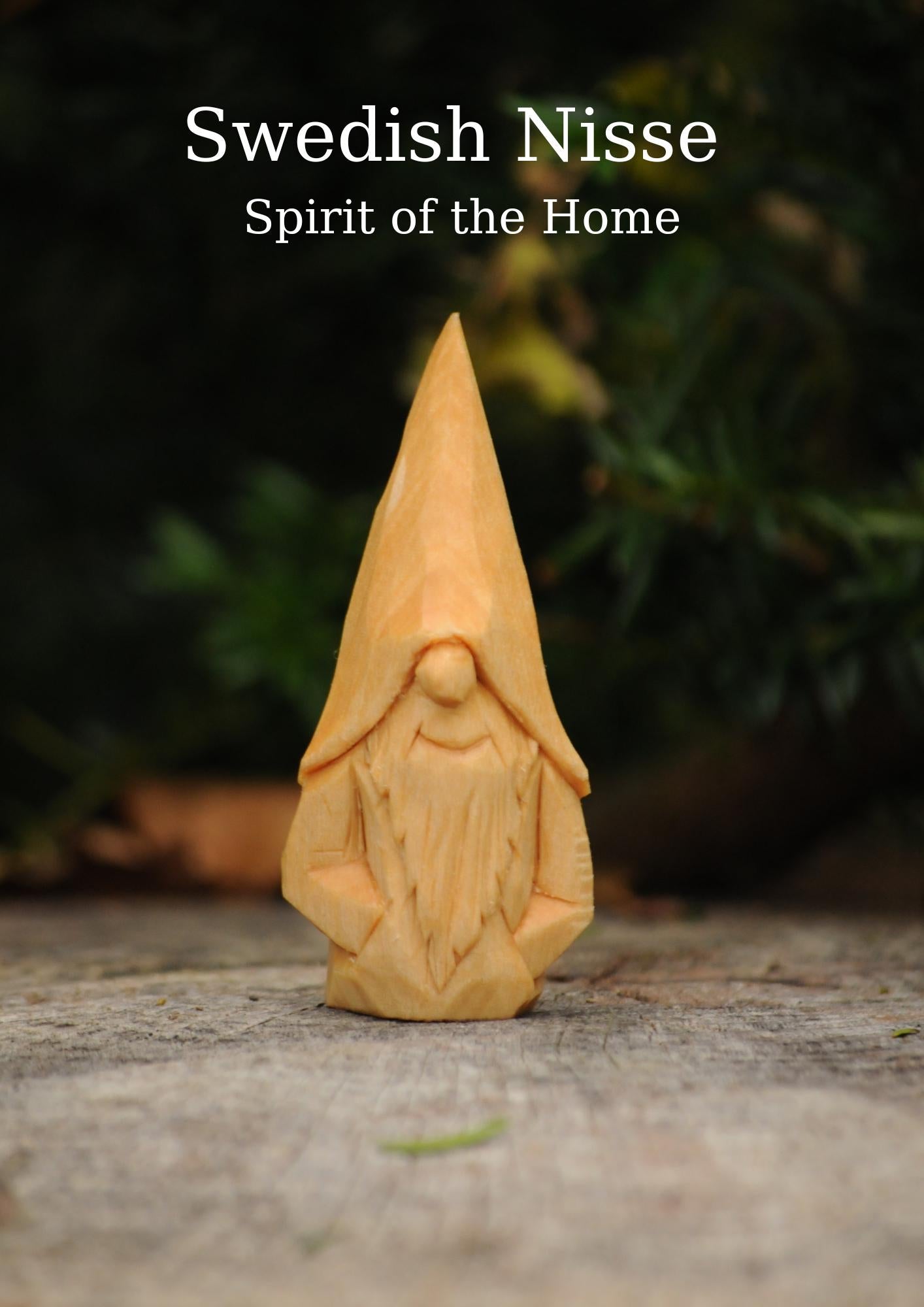 Hand-Carved Swedish Nisse – Numbered & Certified Nordic Folk Art Gnome