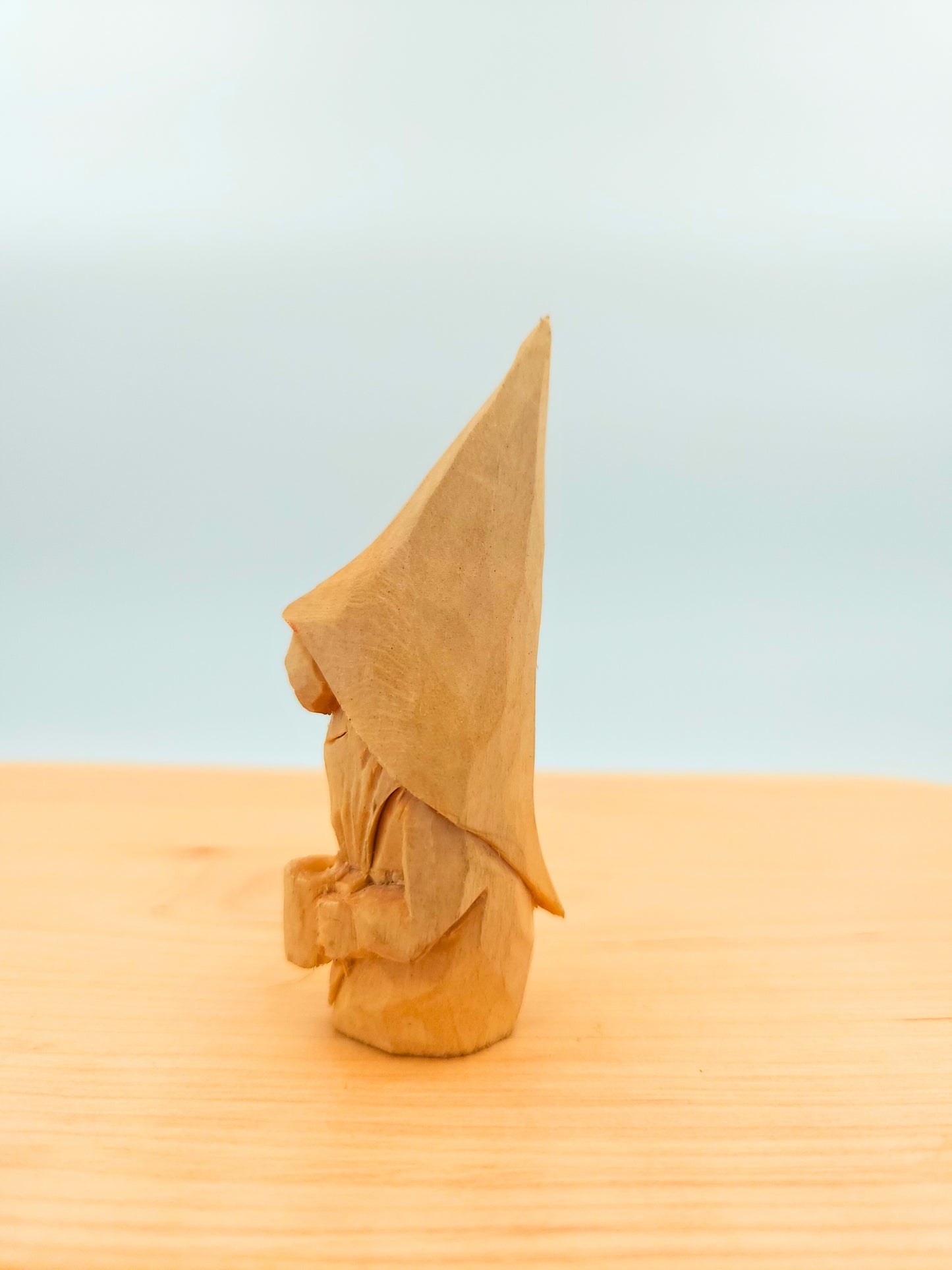 Swedish Fika Nisse – Hand-Carved Wooden Gnome with Coffee Cup | Numbered & Signed Scandinavian Folk Art