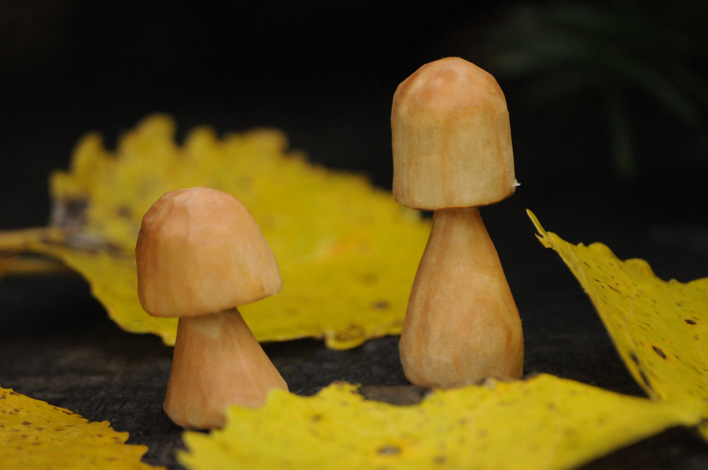 🍄 Handtäljd Svamp i Trä – Obehandlad &amp; Naturlig