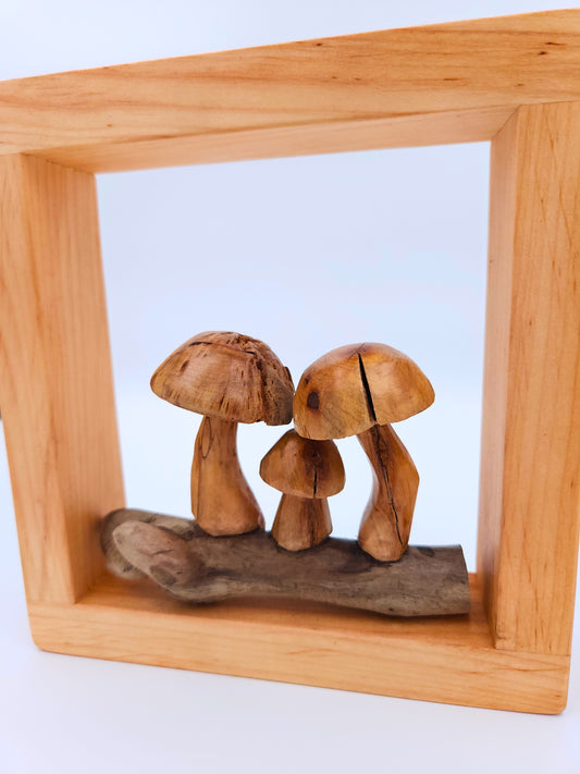 Driftwood Mushroom Wall Art – Under the Wings