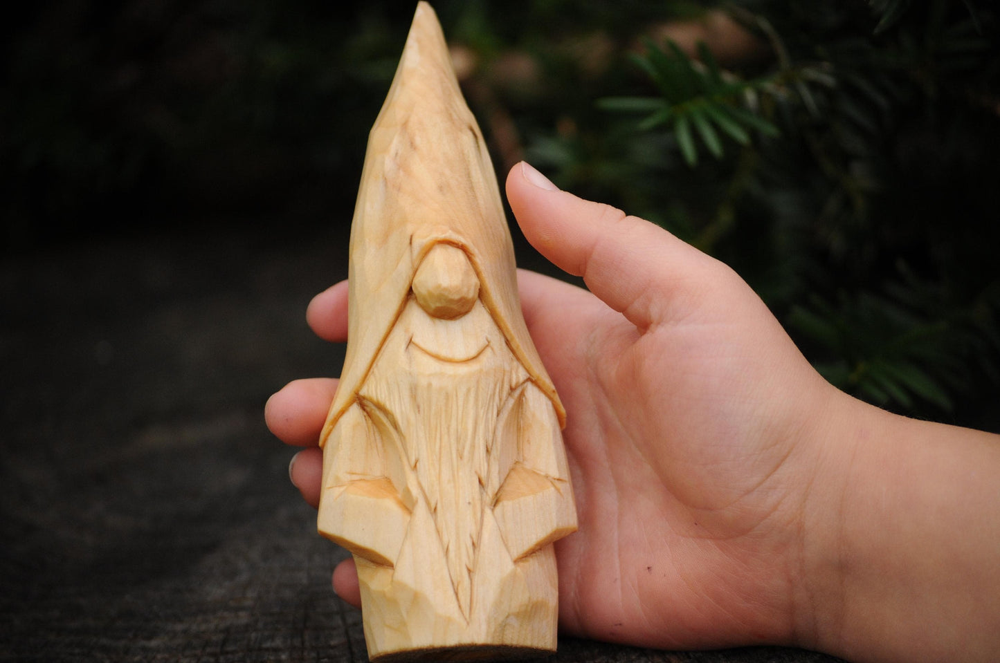 Hand-Carved Swedish Nisse Gnome – 14 cm – Numbered &amp; Certified Nordic Folk Art